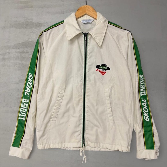 Upstream Other - Vintage Upstream Skoal Bandit Racing Jacket White Green 80s USA Large
